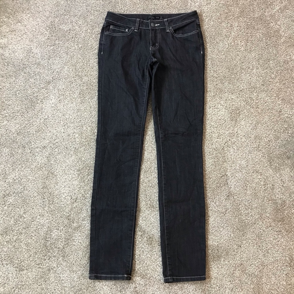 PRANA Black STRETCH Denim SKINNY Low Rise JEANS 26